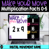 Make Your Move Multiplication Facts 0-5 Digital Game