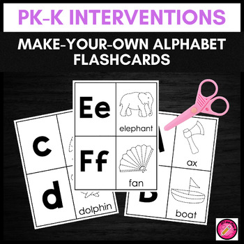 Preview of Make-Your-Own Alphabet Flashcards | Uppercase & Lowercase | Naming & Sounds