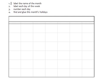 Make Your Own Calendar template by KB #39 s Store of Math and More TPT