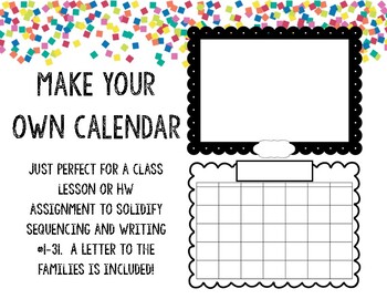 Preview of Make Your Own Calendars! (Great for Monthly Check Ins and Homeschooling)