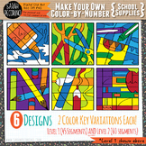 Make Your Own Color-By-Number Blank Clip Art - SCHOOL SUPPLIES