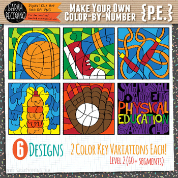 Preview of Make Your Own Color-By-Number Blank Clip Art - PHYSICAL EDUCATION