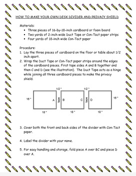 Make Your Own Desk Divider and Privacy Shield by JAM Teaching Products