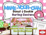 Make-Your-Own Donut & Cookie-Themed Sorting Centers: Editable!