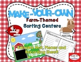 Make-Your-Own Farm-Themed Sorts: Editable Mat, Pieces & Re