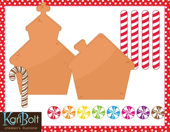 Preview of Make Your Own Gingerbread House Printable and Clip Art