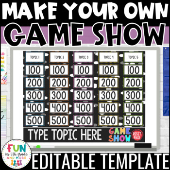 Preview of Make Your Own Interactive Game Show | Editable & Digital Game