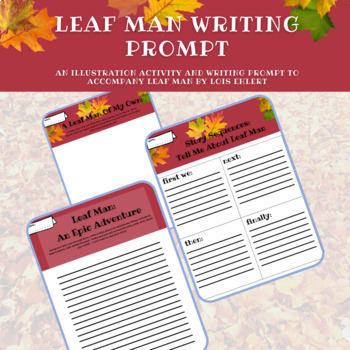 Preview of Leaf Man Craft & Writing Prompt | Fall Illustration And Narrative Writing Prompt