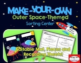 Make-Your-Own Outer Space-Themed Sorts: Editable mat, piec