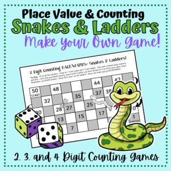 Make & Play Snakes n Ladders Game - Place Value & Counting - 2