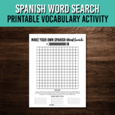 Make Your Own Spanish Word Search | Printable Vocabulary Game