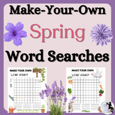 Make-Your-Own Spring Word Searches -  Literacy Worksheets