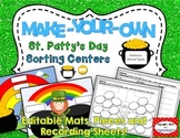 Make-Your-Own St. Patrick's Day Sorting Centers: Editable!