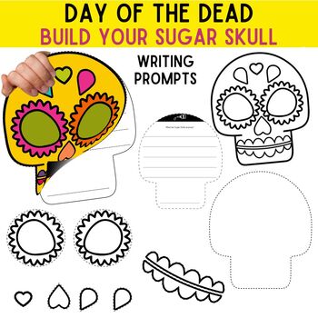 Design Your Own Sugar Skull Color, Cut & Paste Activity