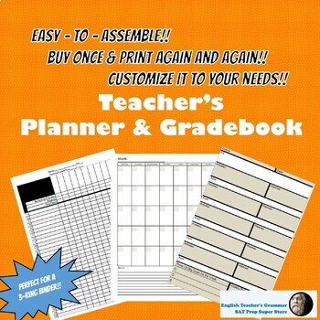Preview of Make Your Own Teacher Planner & Gradebook