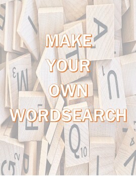 Preview of Make Your Own WordSearch - Music Vocabulary Review
