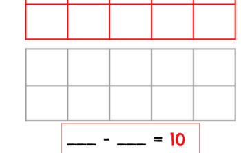 Preview of Make a 10 to Subtract Workmat with Tens Frames
