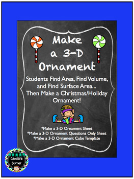Preview of Christmas Math: Make a 3-D Cube Ornament