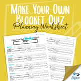 Make a Blooket Quiz - Planning Worksheet