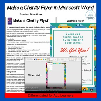 Preview of Make a Charity Flyer in Word