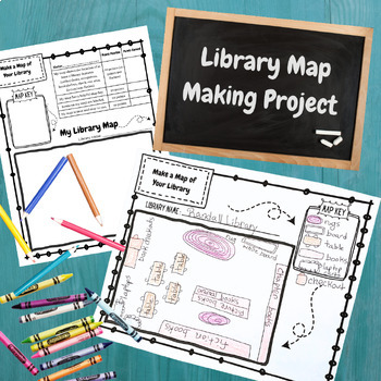 Preview of Make a Map of Our Library Activity Packet with Rubric