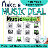 Make a Music Deal - Note Value Review Game