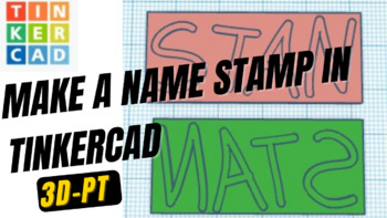 Preview of Make a Name Stamp in TinkerCAD
