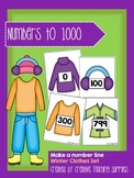 Make a Number Line - Numbers to 1000 - Winter Clothes Set