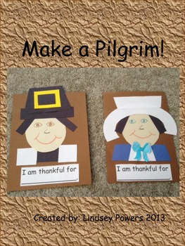 Make a Pilgrim Craft by Lindsey Powers | Teachers Pay Teachers