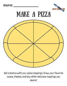 Preview of Make a Pizza - Fine Motor Skills Activity (Drawing and PlayDoh!)