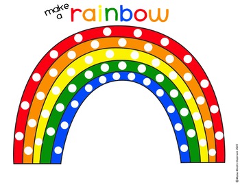 Preview of Make a Rainbow Pom-Pom Busy Bag Activity - FREE