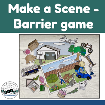 Preview of Make a Scene Barrier Game: Understanding and using descriptive sentences