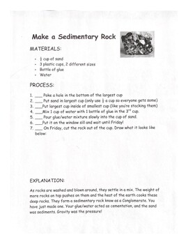 Preview of Make a Sedimentary Rock Lab