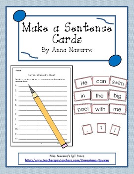 Sentence Cards Cross Content Resource