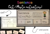 Make a Sentence Cut & Paste Activity Worksheet