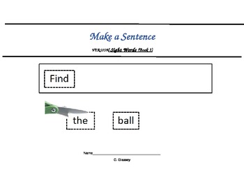 Preview of Make a Sentence- Sight Words (Book 1)