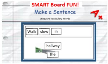 Preview of Make a Sentence - Smart Board Activity