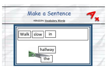 Preview of Make a Sentence- Grade 1 Vocabulary Words