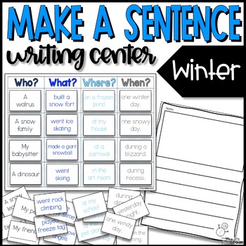 Preview of Winter | Make a Sentence Writing Center