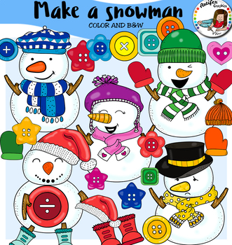 Make a Snowman Clip Art by Artifex | TPT