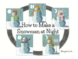 Snowman at Night Art Lesson