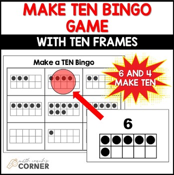 Preview of Make a Ten Bingo Math Game | Addition Strategies | Kindergarten & 1st Grade