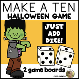 Make a Ten Dice Halloween Math Games - Frankenstein Fun Fa