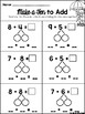 Make a Ten to Add Worksheets by Firsties and Football | TpT