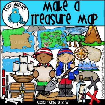 Preview of Make a Treasure Map Clip Art Set