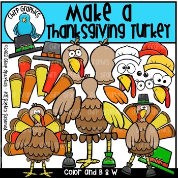 Preview of Make a Thanksgiving Turkey Clip Art Set