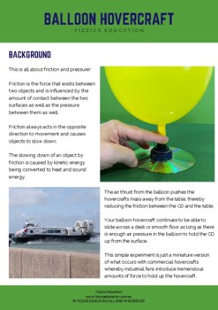 Preview of Make a balloon hovercraft activity