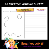 Make a picture and write a story - Creative writing sheets.