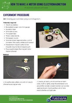 Preview of Make a simple motor activity