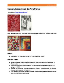 Preview of Make an Abstract Mosaic Like Alma Thomas